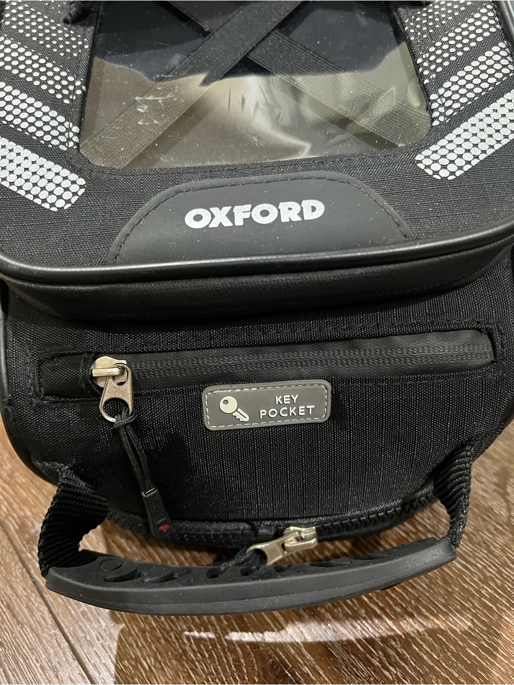 Oxford Q4R lifetime luggage Black Motorcycle Tail Bag with Reflective Logo - Picture 13 of 14